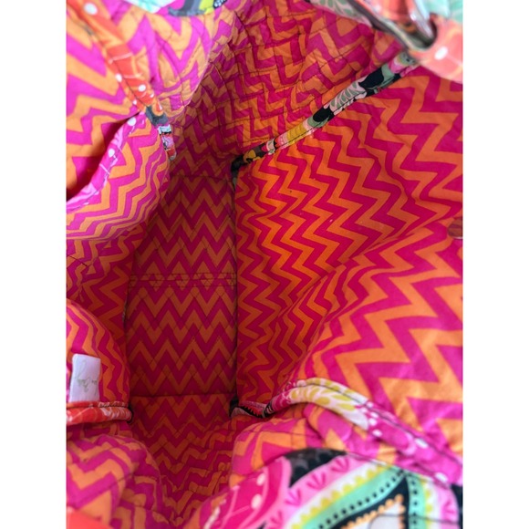 Vera Bradley Quilted Floral Shoulder Bag Purse Colorful Bohemian Hobo Bag - Picture 6 of 7